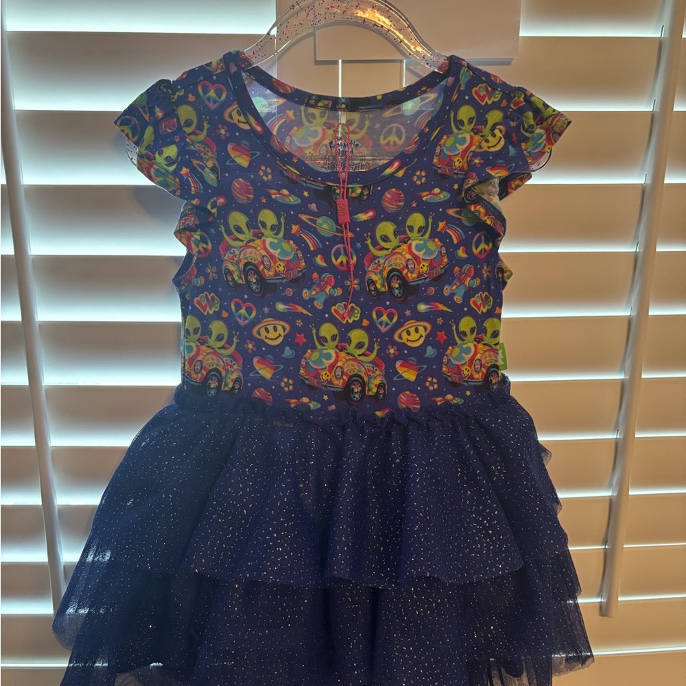 Posh Peanut Lisa Frank Zoomer and Zorbit Tulle Dress